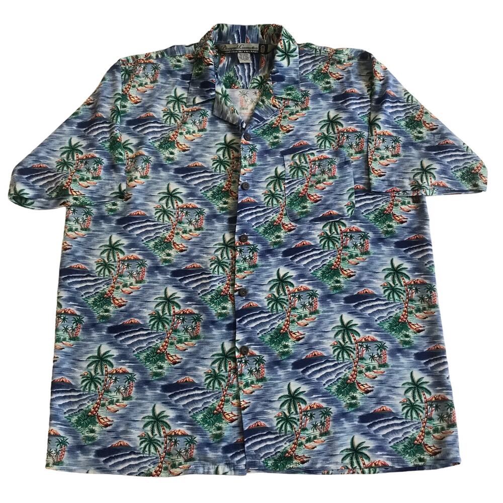 Pineapple Connection Vintage 1990's Hawaiian Button Down Shirt Men's Size Large